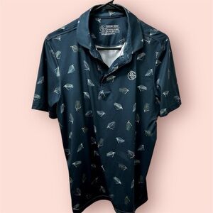Googan Squad small men’s polo shirt Googan Baits Blue Tossed Jig Polo